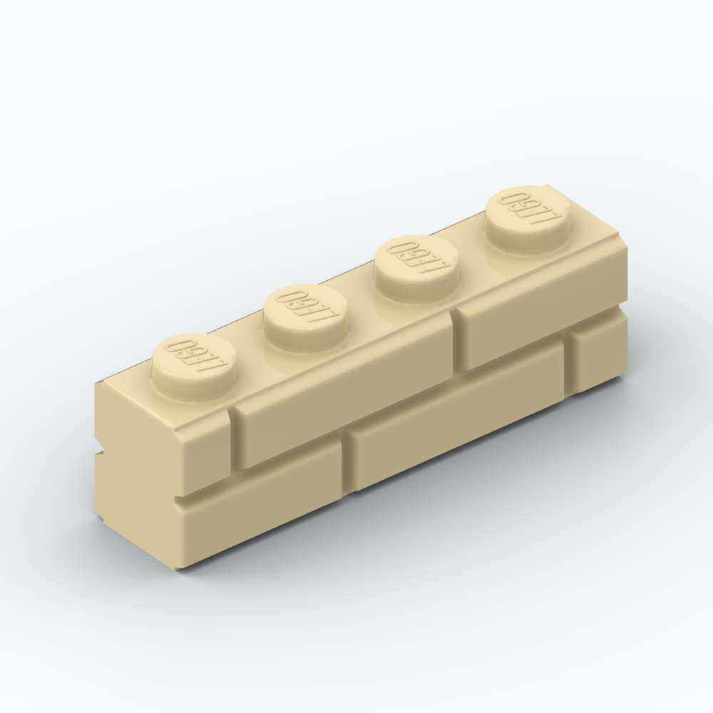 LEGO® Brique Modifiée 1 x 2 avec Profil Mur / Maçonnerie - 98283 - Rouge  Foncé