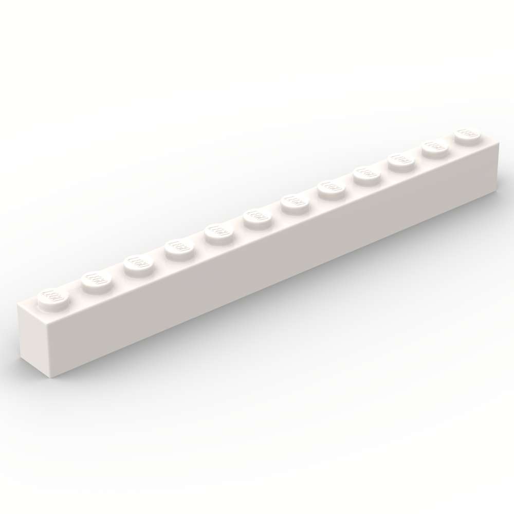 LEGO Brique 1 x 12 6112 Blanc Brickscorner